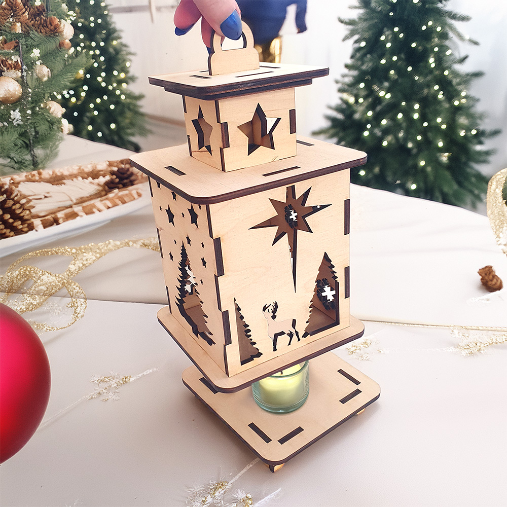 Wooden Christmas Lantern